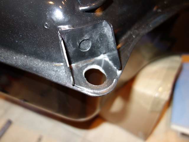 One of the mounting hole in the tank had to be enlarged by around 3mm to get the tank to fit 