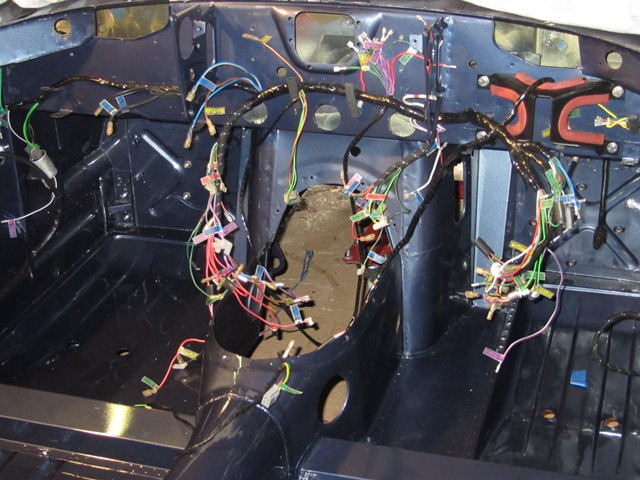 Re-wiring starts with the dash loom