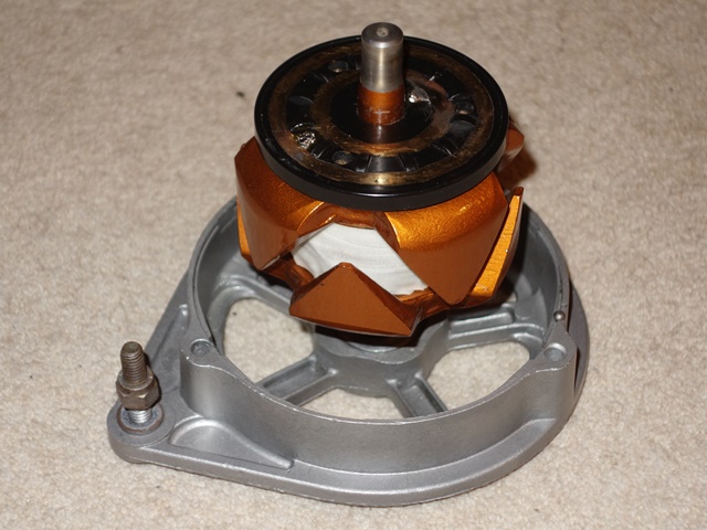 Once fitted the rotor was gently tapped into place with a nylon mallet