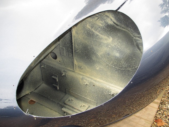 The headlamp area was given several 'generous' coats of waxoyl, followed by a final coating by brush.
